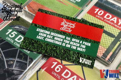 24 Day Baseball Card Advent Calendar Coach Will