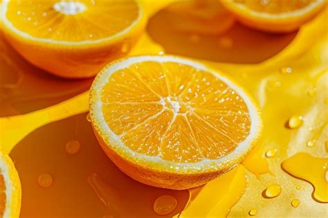 Premium Photo A Close Up Of Orange Slices With Water Droplets