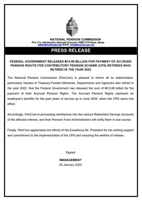 National Pension Commission Pencom Pencomnig Twitter