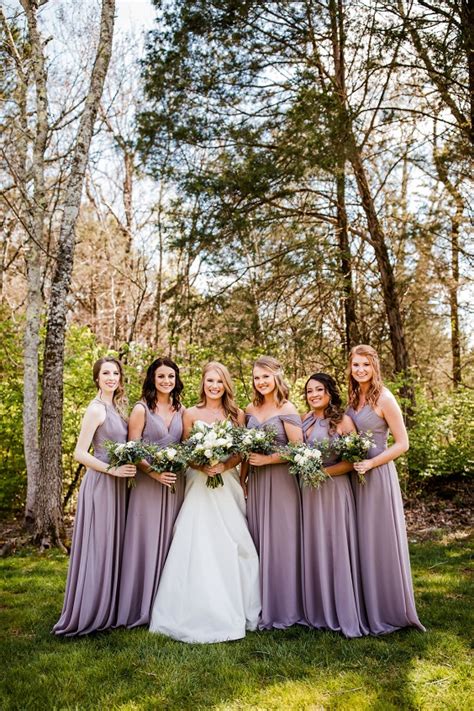 Bright Purple Bridesmaids Dresses