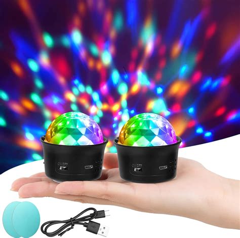 URAQT Mini Sfera Da Discoteca 2 Pcs Mini Sound Attivato Palla Da