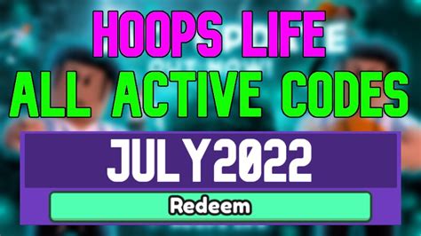 ALL NEW JULY 2022 CODES FOR Hoops Life Basketball ROBLOX WORKING Hoops