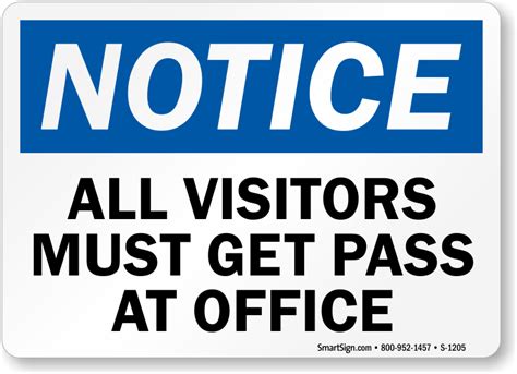 Visitor Security Signs