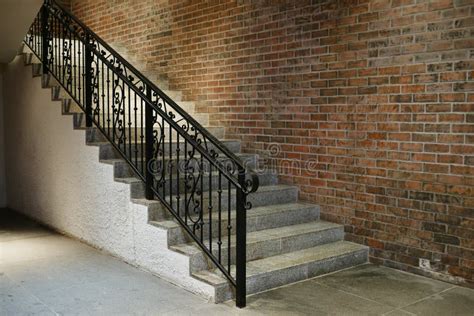 Front View Of Brick Stair Outdoor Stock Image Image Of Grey Peaceful