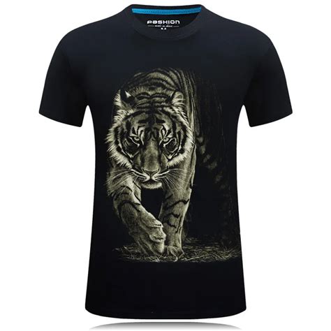 Buy Mens 3d Printed T Shirts Print Tiger Short Sleeve