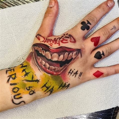 23+ Joker Face Hand Tattoo - NiccaNellija