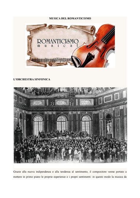 Romanticismo Musicale - MUSICA DEL ROMANTICISMO L'ORCHESTRA SINFONICA