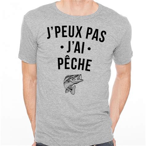 T Shirt Homme Gris Jpeux pas jai pêche ketshooop T shirts