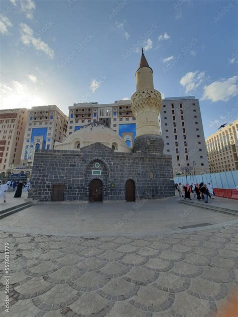 Beautiful day time view of Abu Bakr Siddiq (RA) Mosque in Medina. Abu ...