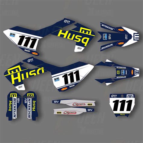 X Motor Custom Team Graphics Decals Stickers Kit Husqvarna Decal