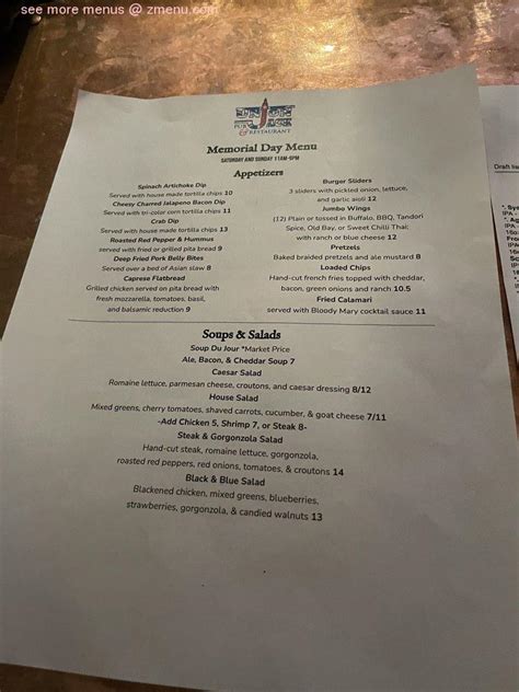 Online Menu Of The Union Jack Pub And Restaurant Restaurant Winchester