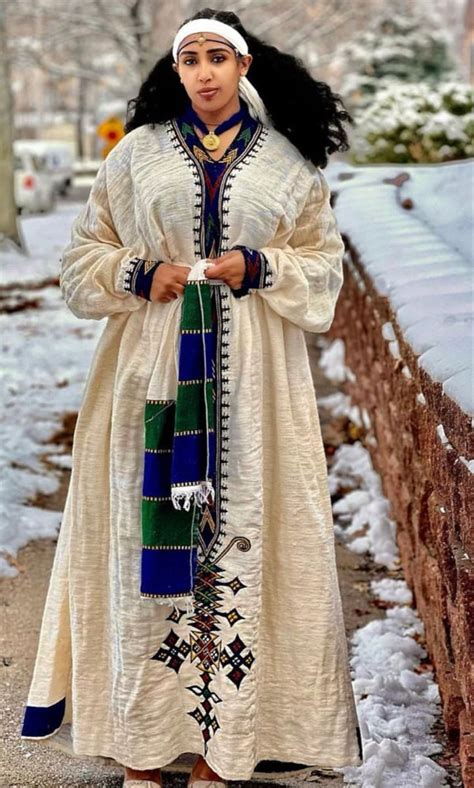 Gonder Amhara Ethiopian Dress Ethiopian Women Ethiopian