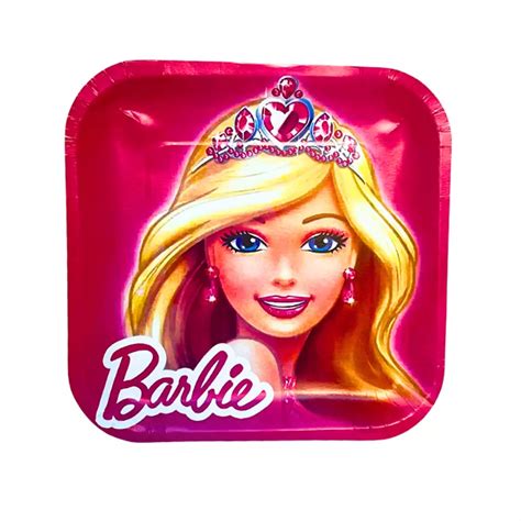 Barbie Square Paper Plates Maison De Fete