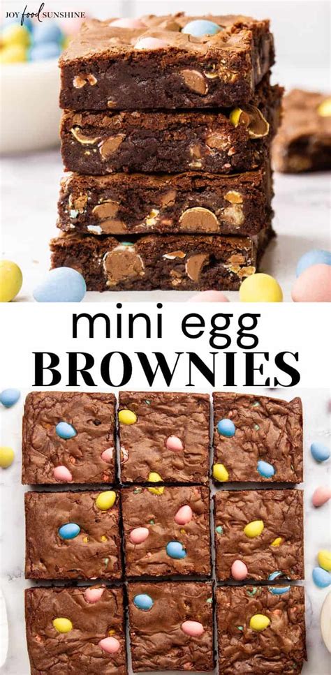 Mini Egg Brownies - JoyFoodSunshine