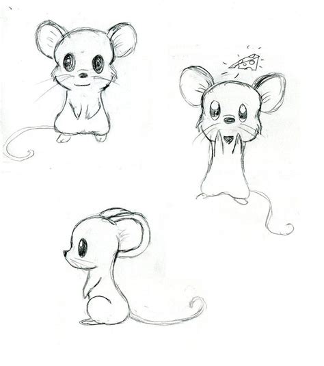 Cute Animals Drawings Mouse - Animals World