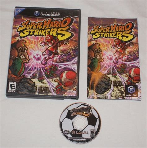 Super Mario Strikers Nintendo Gamecube Complete CIB Game Case Manual