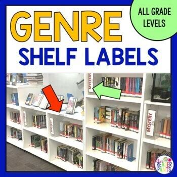 Library Shelf Labels | Fiction Genres by MrsReaderPants | TpT