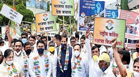 Indian National Congress Congress Congress Hits Streets Against Oil