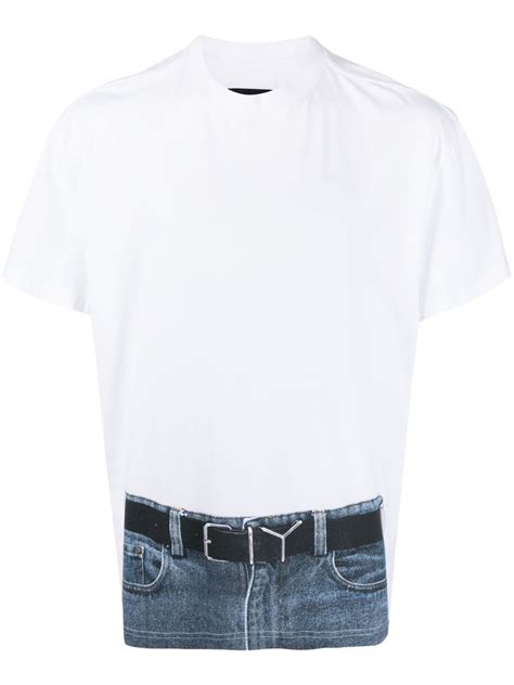 Y Project Trompe L Oeil Belt Print T Shirt Farfetch