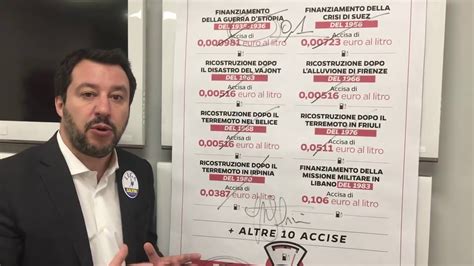 Salvini Cancelleremo Accise Su Benzina Subito Youtube