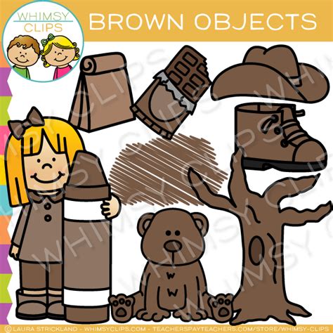 Brown Color Objects Clip Art , Images & Illustrations | Whimsy Clips