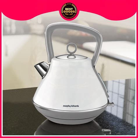 Electric Kettle Morphy Richards Evoke Pyramid White Ee Electric