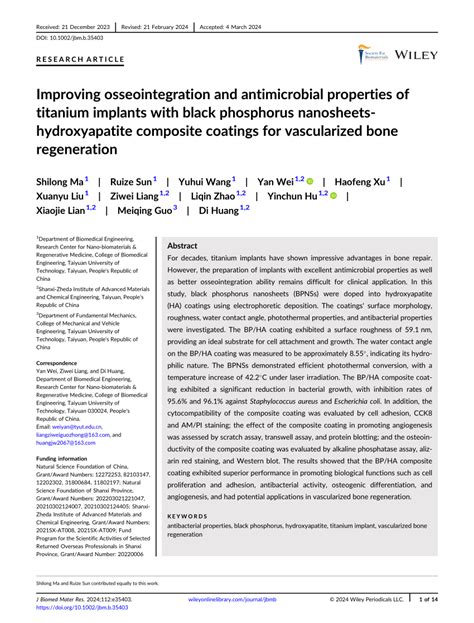 Improving Osseointegration And Antimicrobial Properties Of Titanium Implants With Black