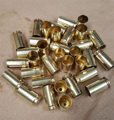 9mm 100 Clean Polished And Unprocessed Brass Casings For