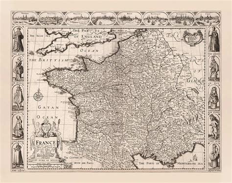 map  france   john speed belgium normandy etsy uk