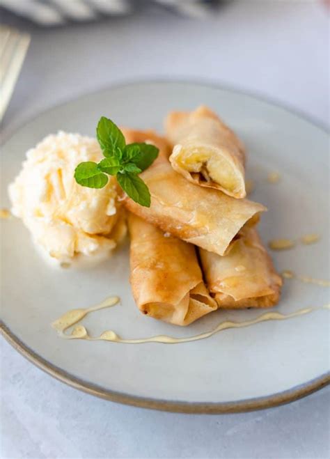 Fried Banana Spring Rolls Thai Caliente Dessert Recipes