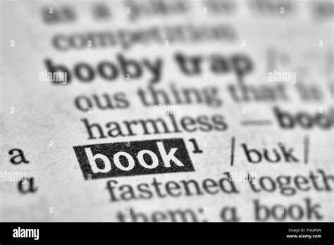 Book Word Definition Text in Dictionary Page Stock Photo - Alamy 