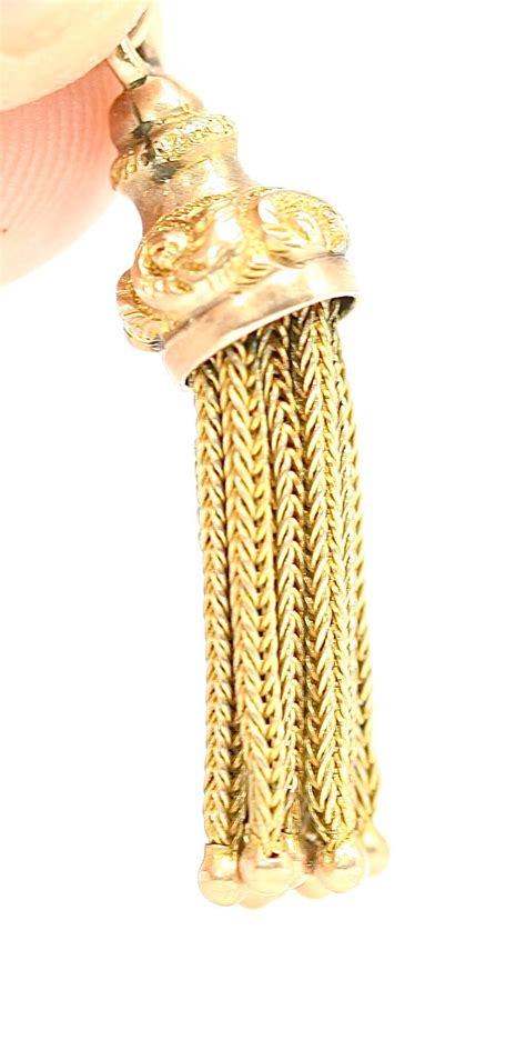 Stunning Antique Victorian 9ct Yellow Gold Tassel Pendant