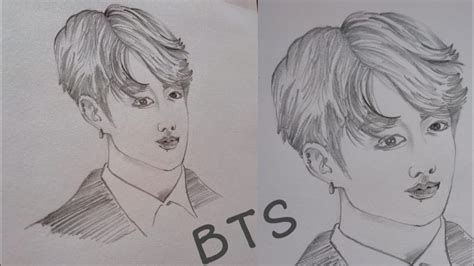 Pencil Sketch Jungkook Drawing Easy Sketches Art Drawings Drawings