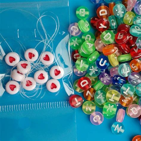 Alphabet Bead Kit With Elastic And Spacer Beads Beads Please Take