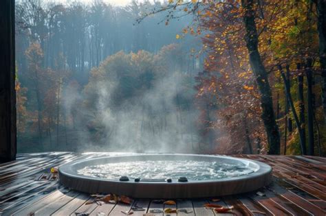 Autumn Hot Tub Escape | Premium AI-generated image
