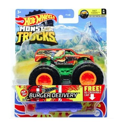 Hot Wheels Monster Trucks kisautó Burger Delivery Gyerekajándék