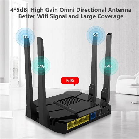 Cioswi Wifi Router 1200Mbps Dual Band Openwrt Firewall MT7621A 800MHz 4