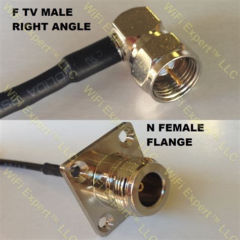 RG400 F MALE ANGLE To N FLANGE FEMALE Coaxial RF Pigtail Cable RF