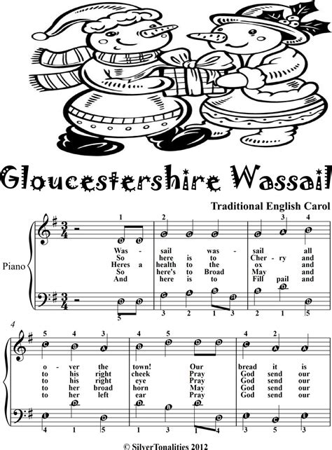 Gloucestershire Wassail Easy Piano Sheet Music 2nd Edition