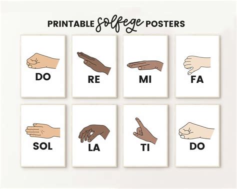 Solfege Hand Signs Printable Pdf | Solfege hand signs, Solfege posters ...