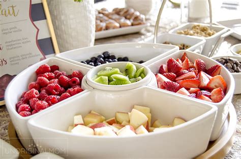 Bridal Shower Brunch Yogurt Parfait Bar Unoriginal Mom