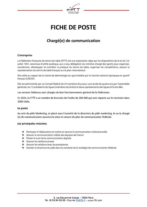 Chargé e de communication