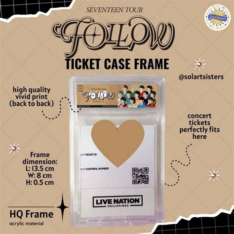 SEVENTEEN Follow Tour Bulacan Live In Manila Pin Keychain Ticket Case