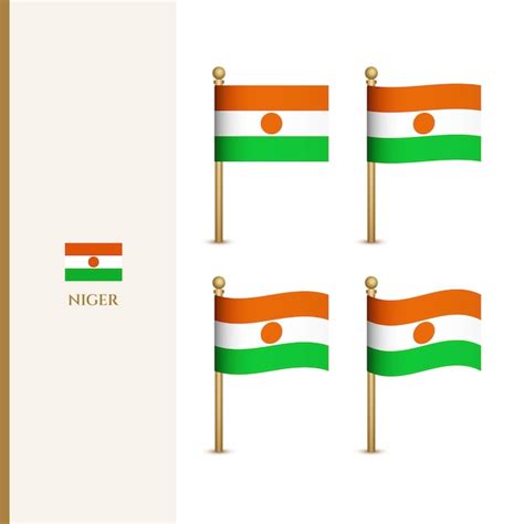 Premium Vector Waving Niger Flags D Vector Illustration Flag Of Niger