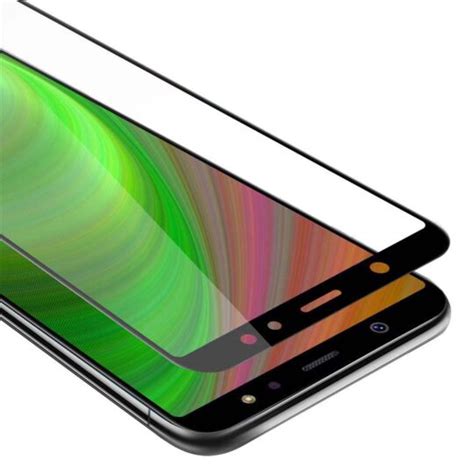 Plein Écran Verre Trempé Pour Samsung Galaxy A6 2018 En Noir Film