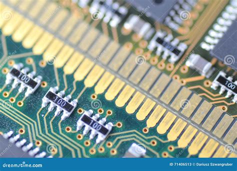 Closeup Of Electronic Circuit Board Stock Image Image Of Hardware