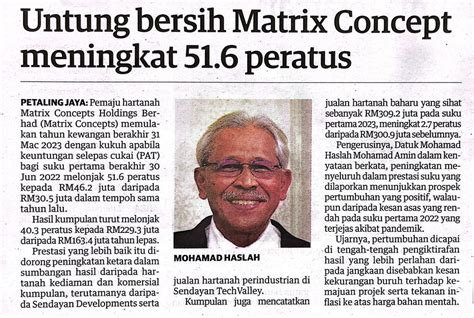 Utusan Malaysia Ogos Untung Bersih Matrix Concept