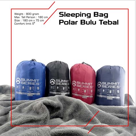 Jual Summit Series Sleeping Bag Polar Bulu Tebal Hangat Kantong Tidur