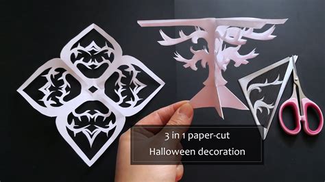 Halloween D Paper Tree Easy Kirigami Phantom Treeid E