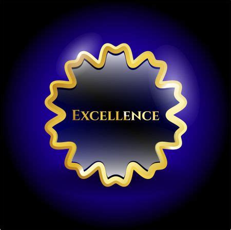 Excellence Gold Shiny Emblem Freestock Vectors